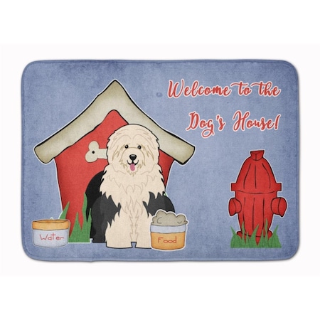Carolines Treasures Dog House Old English Sheepdog Machine Washable Memory Foam Mat BB2850RUG